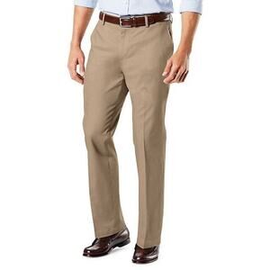 Dockers Straight Fit Lux Cotton Stretch Signature Flat Front Pants Khaki W52x30L